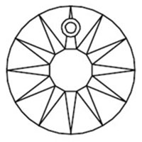 Swarovski Crystal Pendants - 6724 - Sun Line Drawing
